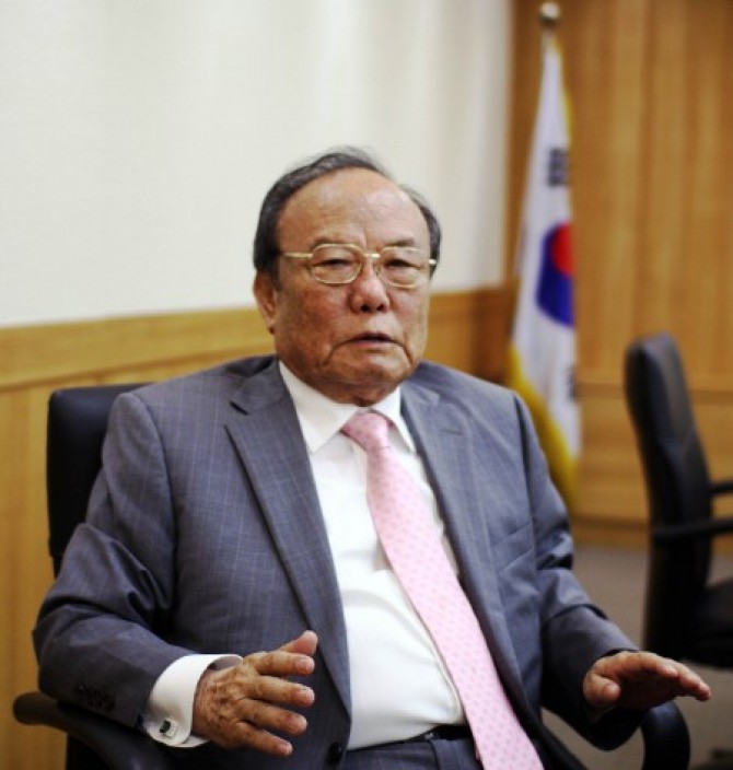 2014년 과학기술포럼 이사장 재직 당시 김시중 전 과학기술처 장관 - 동아사이언스 제공